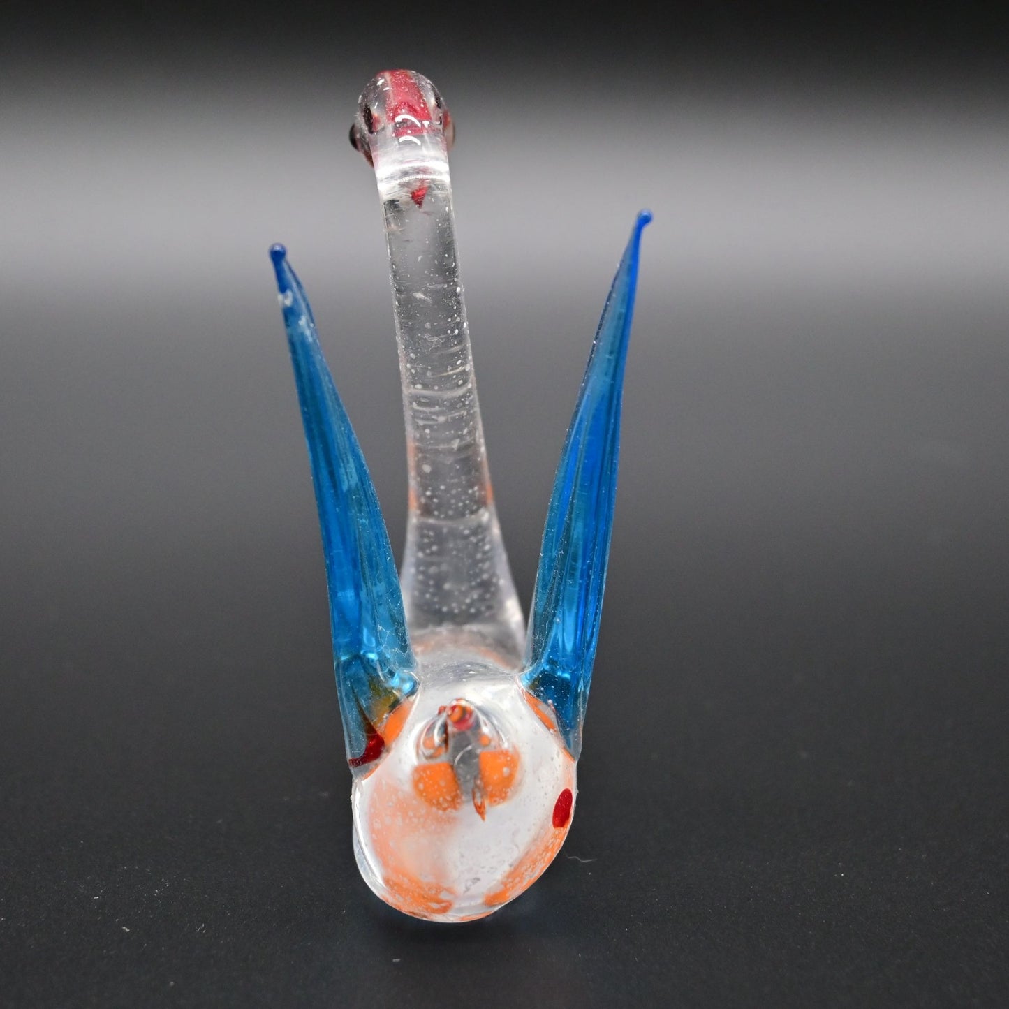 Vintage Hand Blown Art Glass Swan Miniature Figure