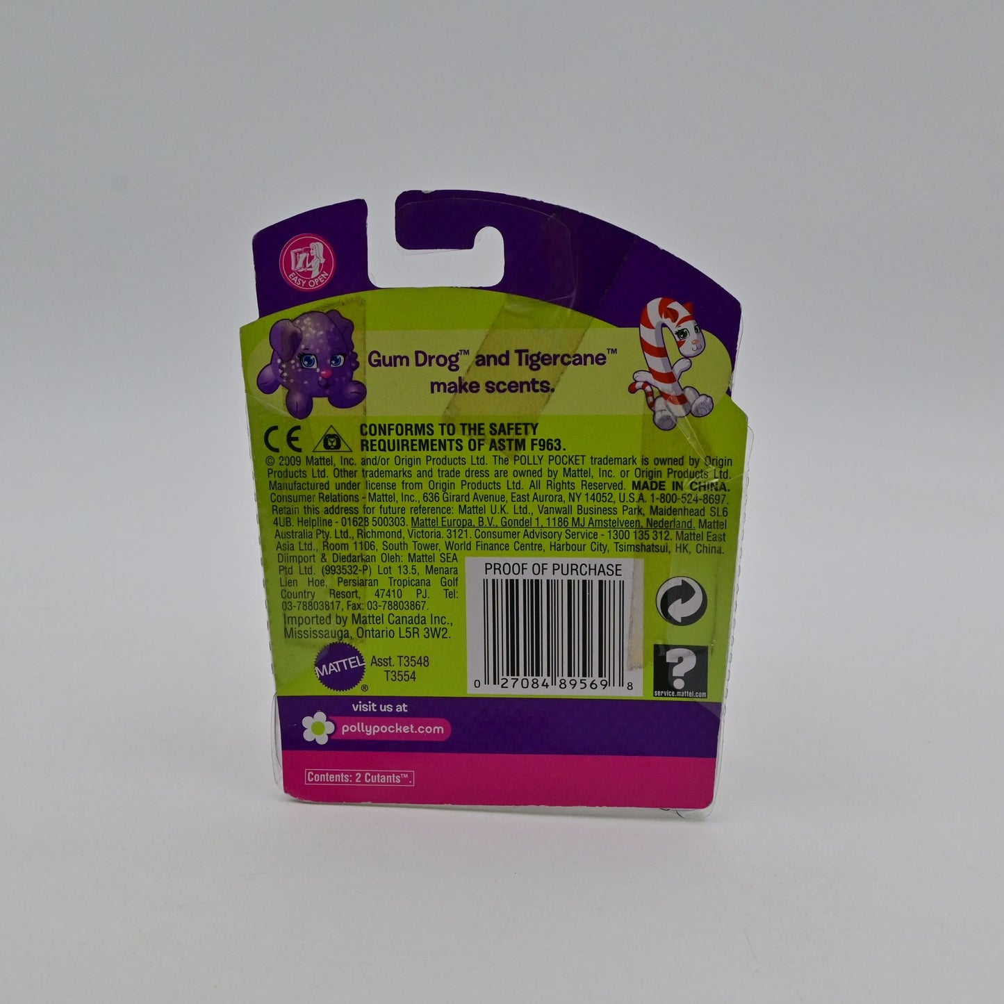 Polly Pocket Glitter Dusted Gum Drog & Tigercane Figures