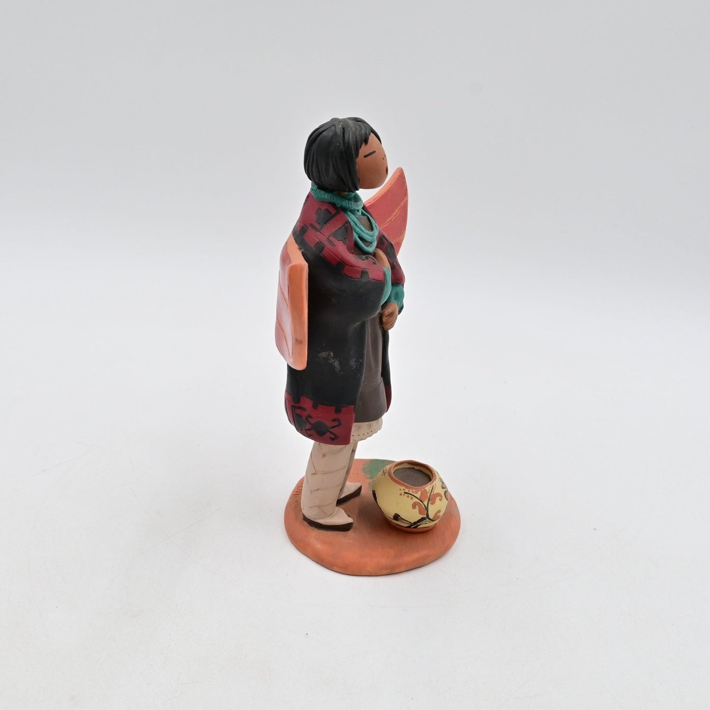 April Romo De Vivar Folk Art Native American Angel Southwest 7" - Vintage