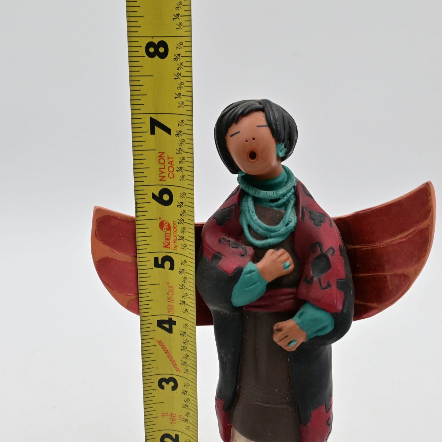 April Romo De Vivar Folk Art Native American Angel Southwest 7" - Vintage