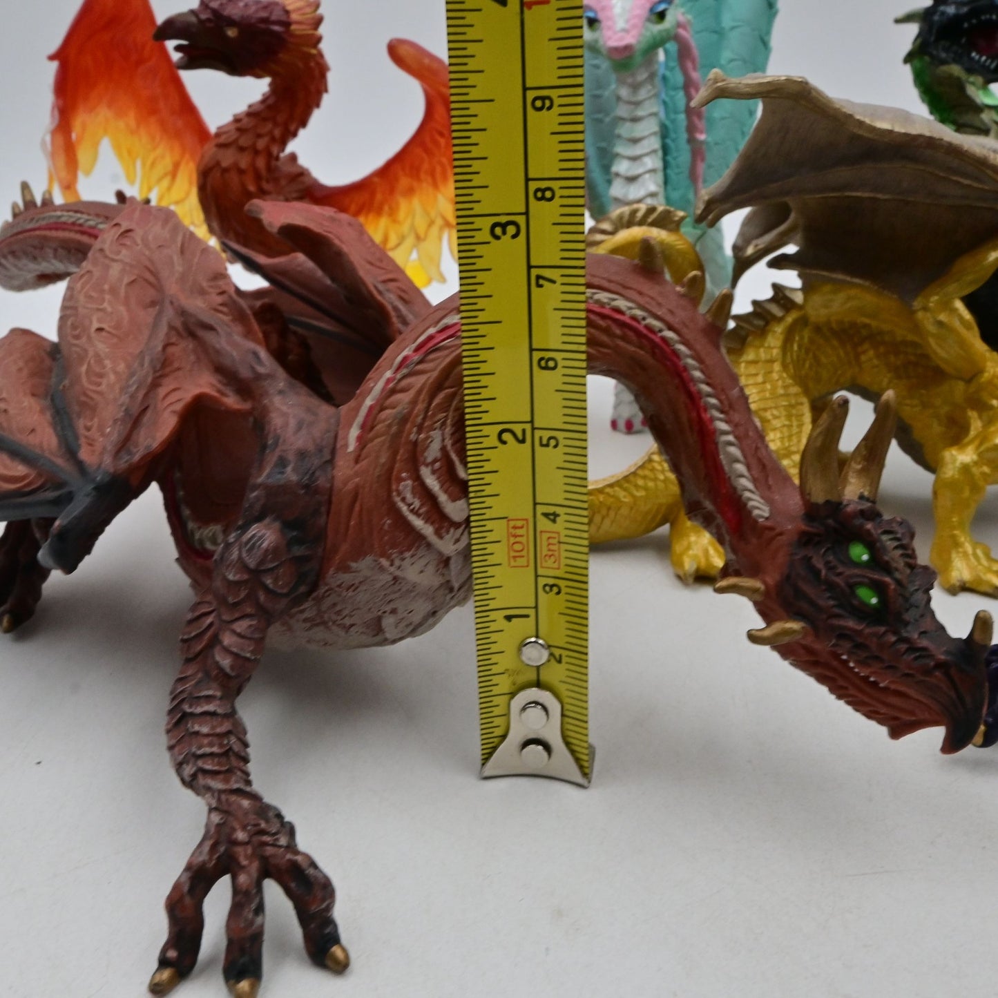 Multi-Colored Dragon Figurines Set Of 8