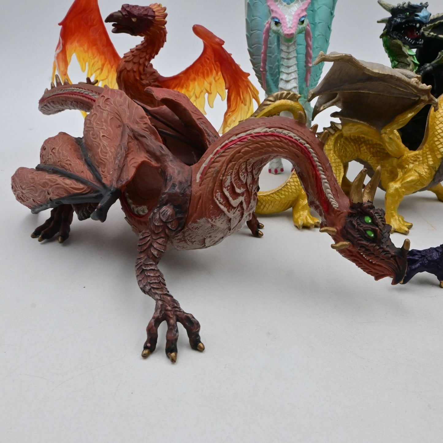 Multi-Colored Dragon Figurines Set Of 8