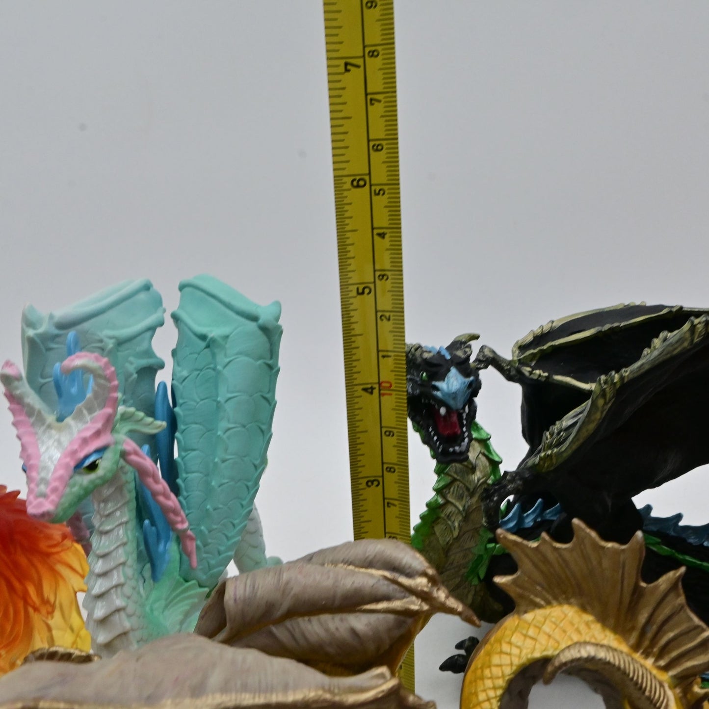 Multi-Colored Dragon Figurines Set Of 8