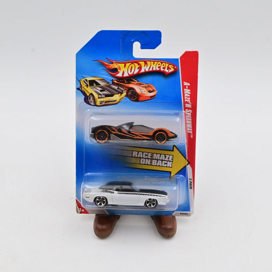 Hot Wheels A-Maze N Speedway 2-Pack Teegray & '70 Plymouth Die-Cast Cars