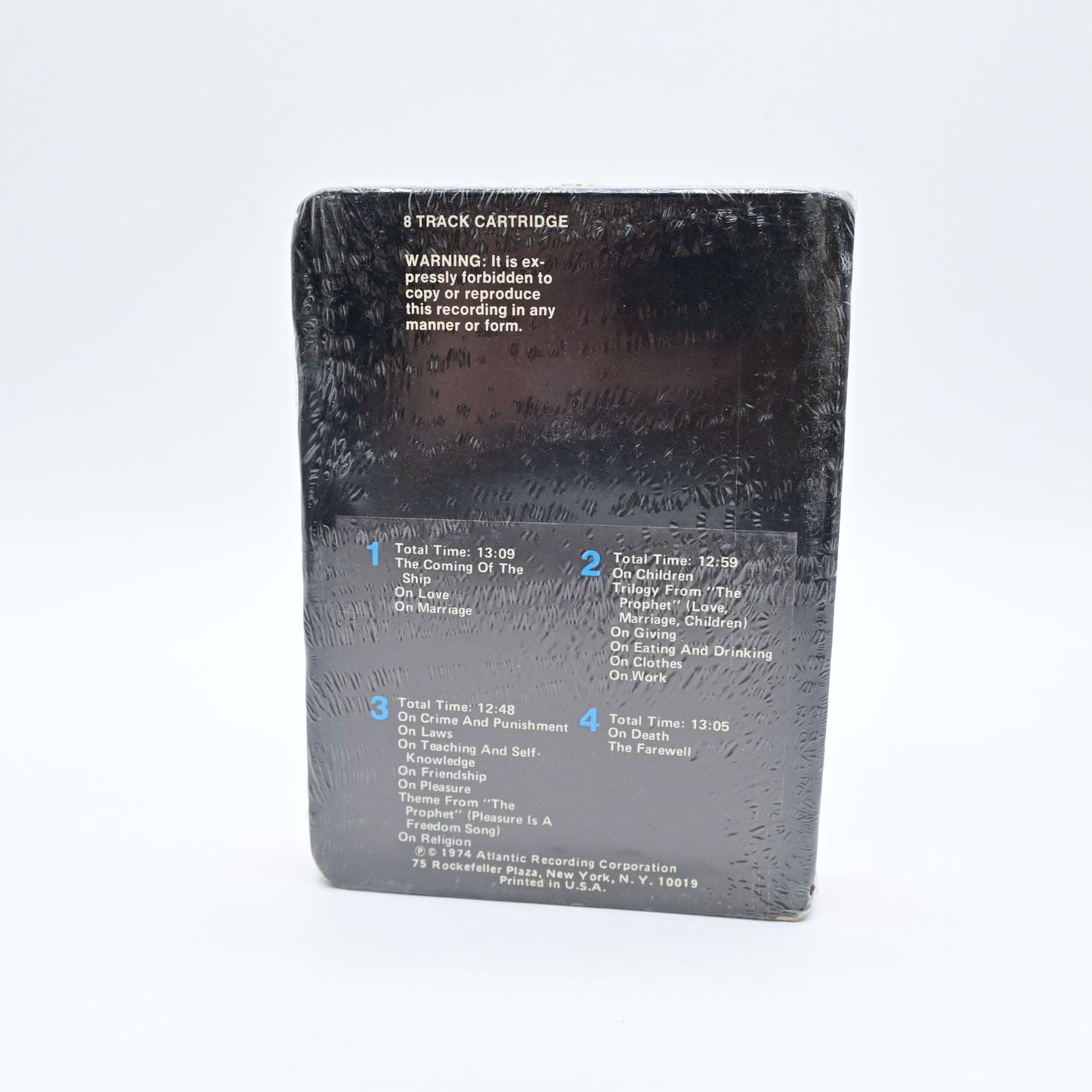 The Prophet Kahlil Gibran 8 Track Cartridge Sealed