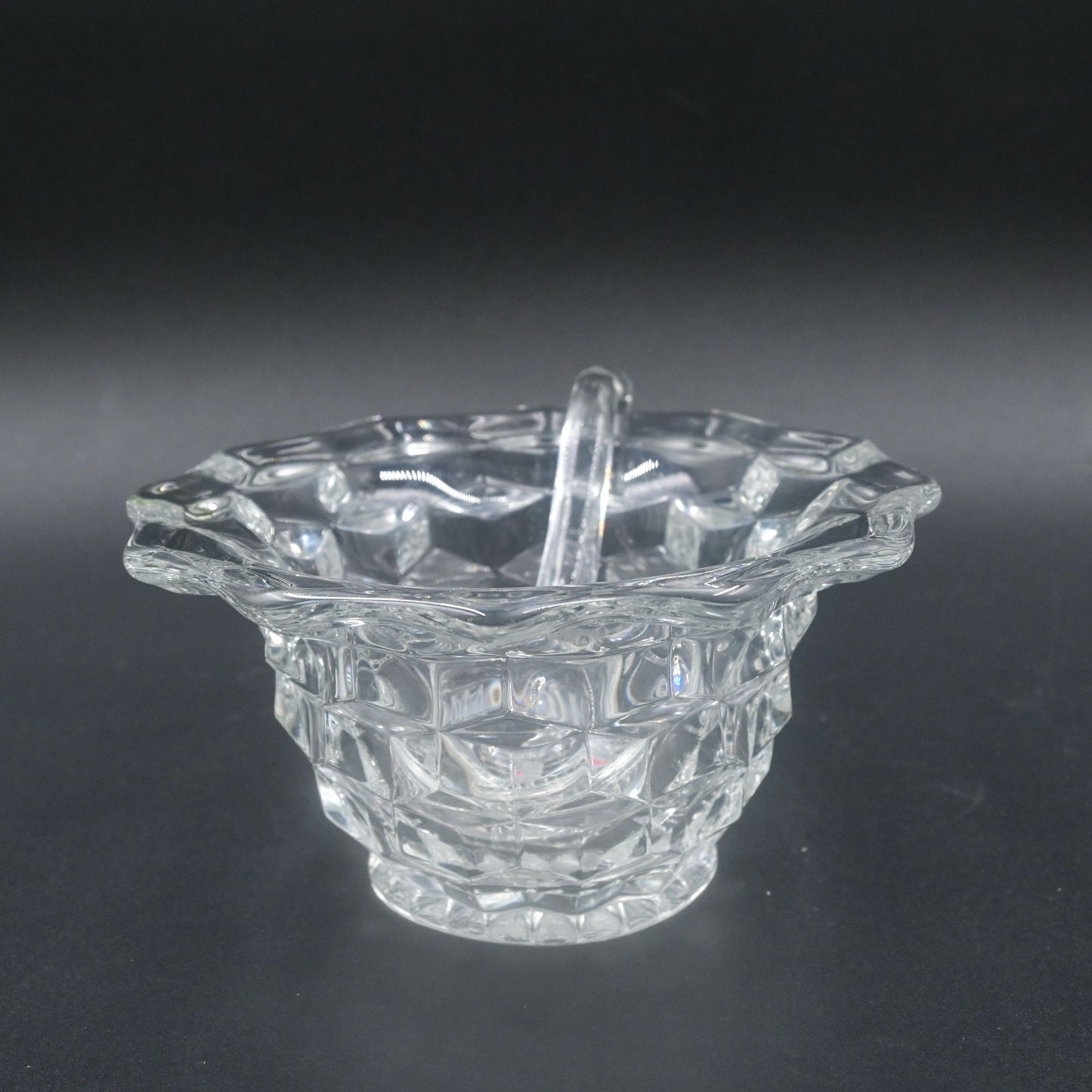 Fostoria American Mayonnaise Bowl With Spoon Vintage