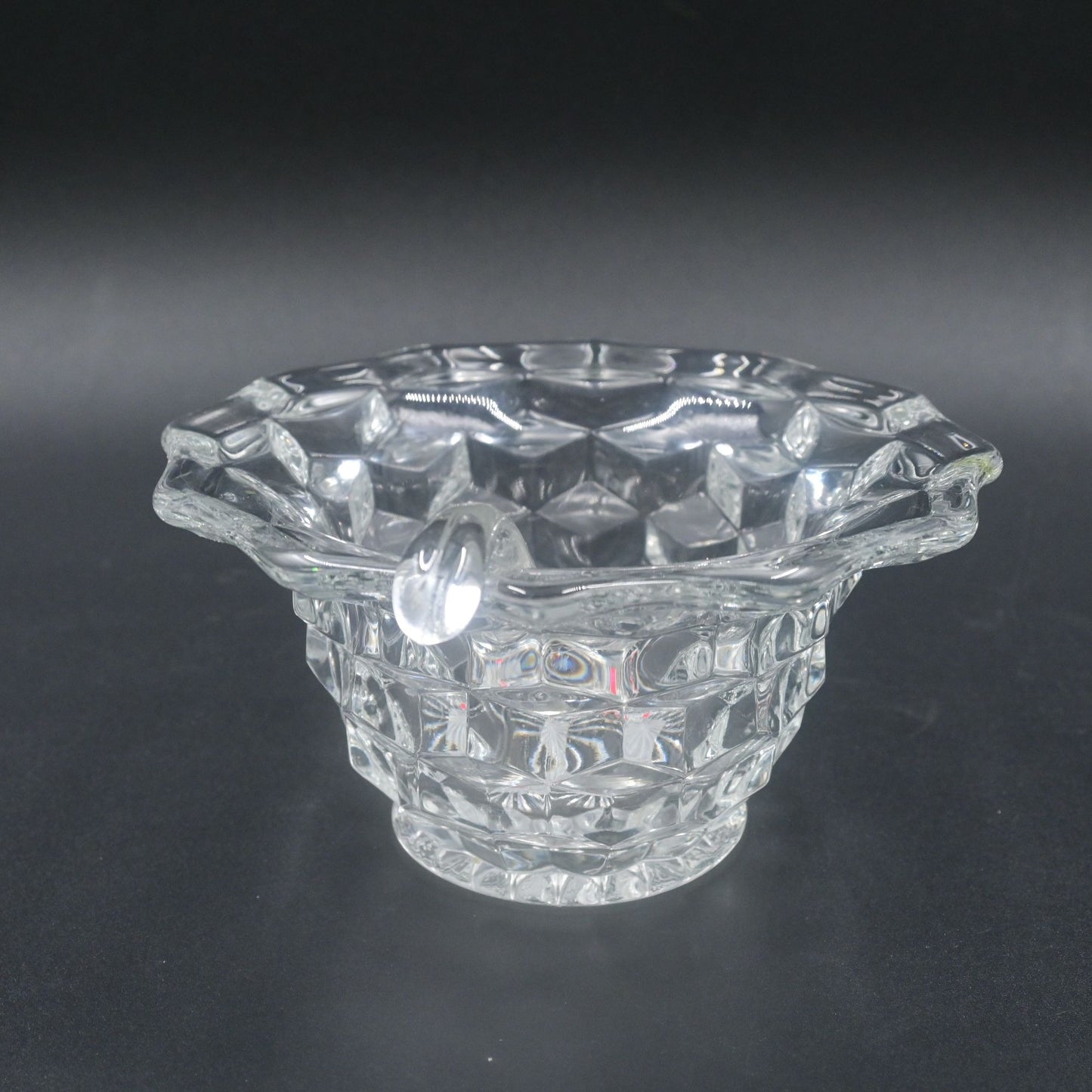 Fostoria American Mayonnaise Bowl With Spoon Vintage