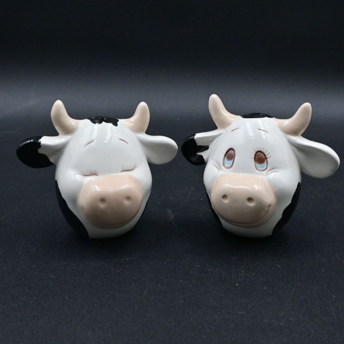 Ceramic Cow Salt & Pepper Shakers Set