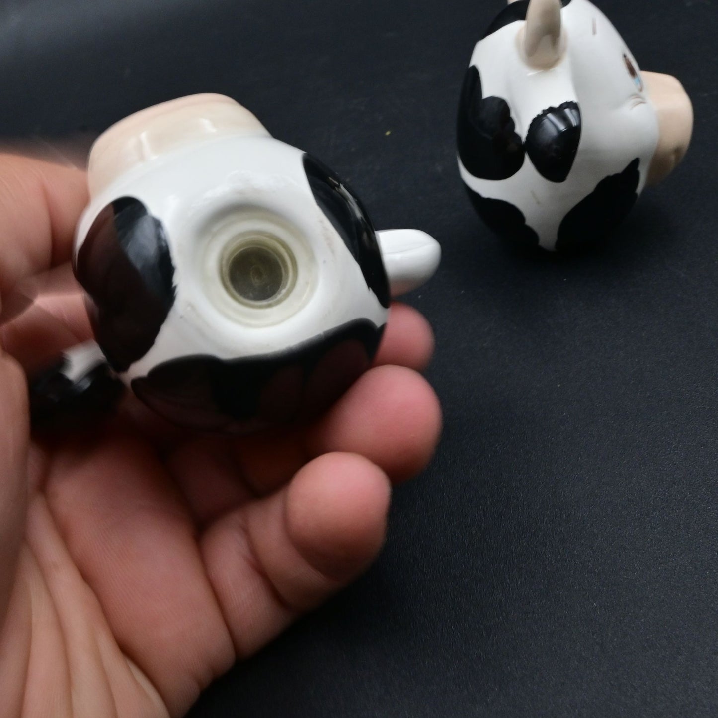 Ceramic Cow Salt & Pepper Shakers Set