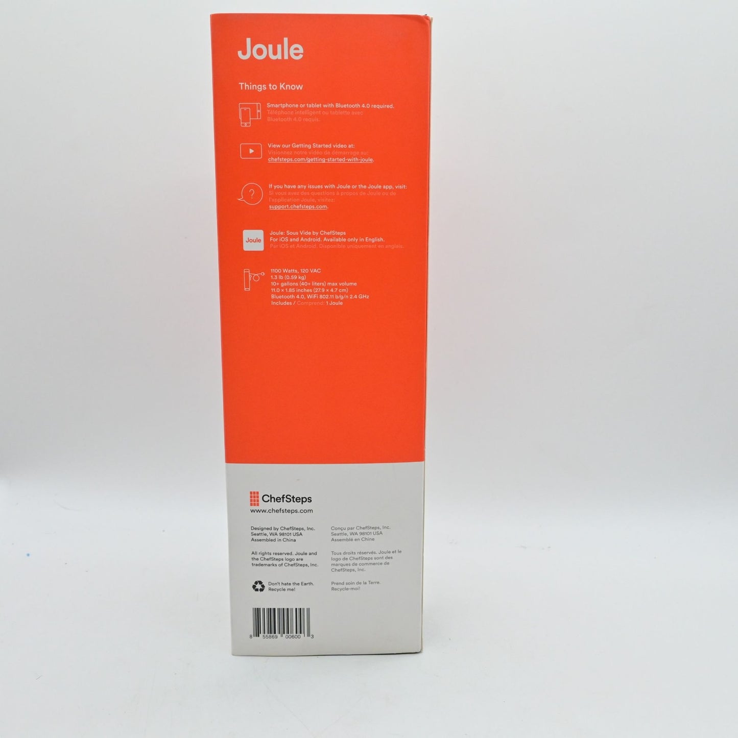 Joule Chefsteps Sous Vide Cooker Cooking Device Model CS10001