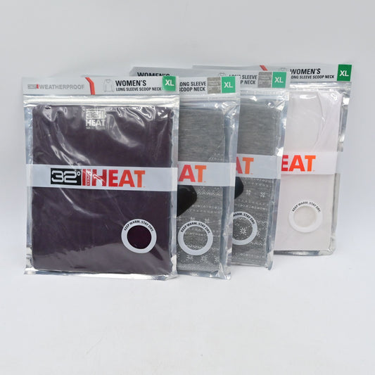 32 Degrees Cool Women's Long Sleeve Scoop Neck Size XL Single NIP Bundle Of 4