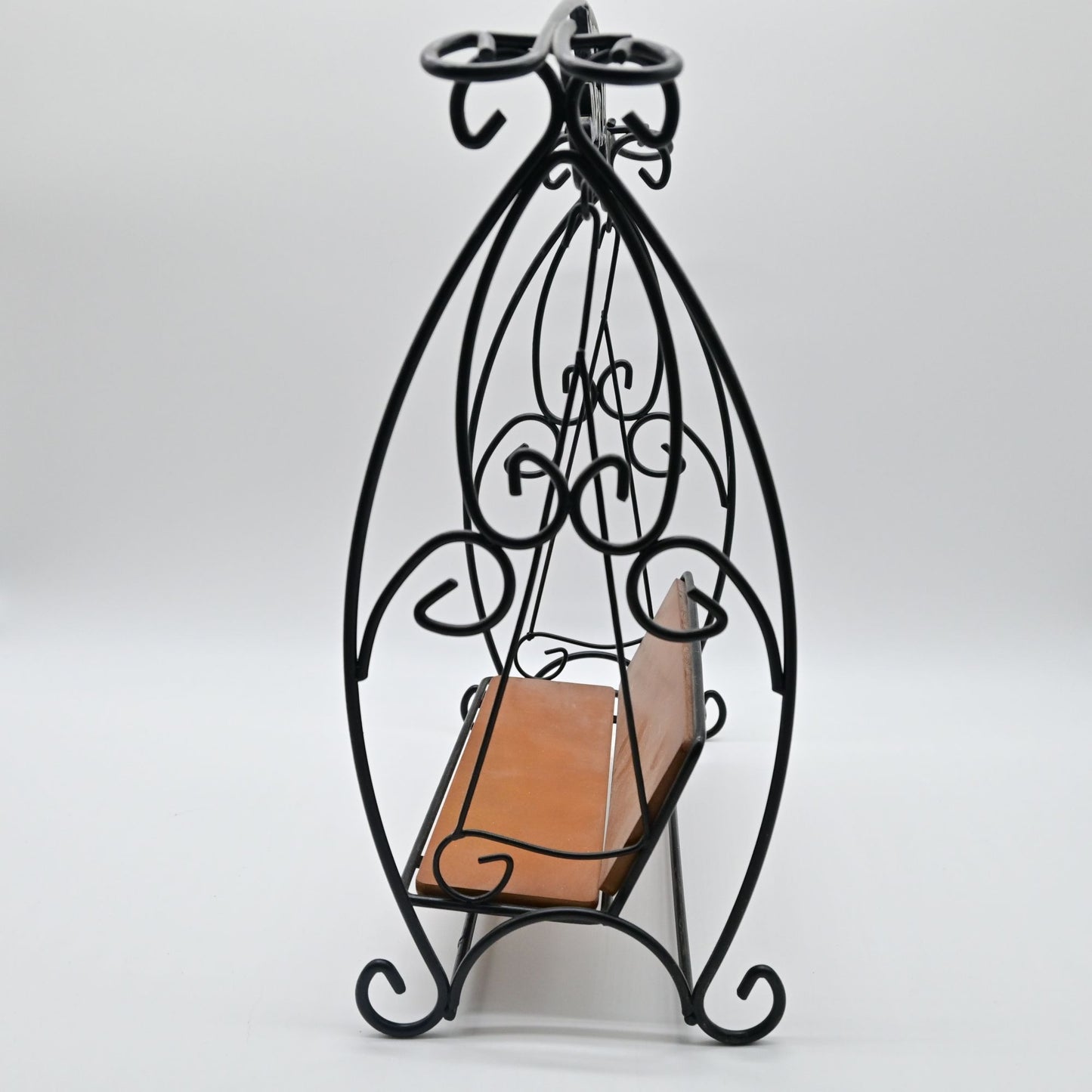 Vintage 1999 Coca-Cola Miniature Park Metal Wood Seat Swing