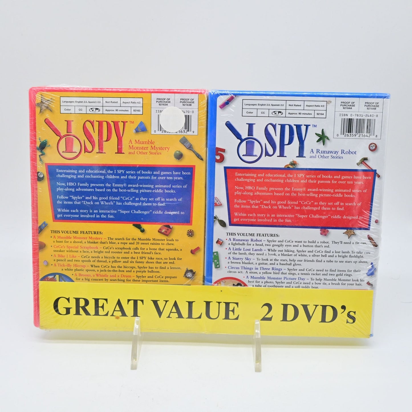 I Spy - A Mumble Monster and Other Stories & Runaway Robot DVD Sealed