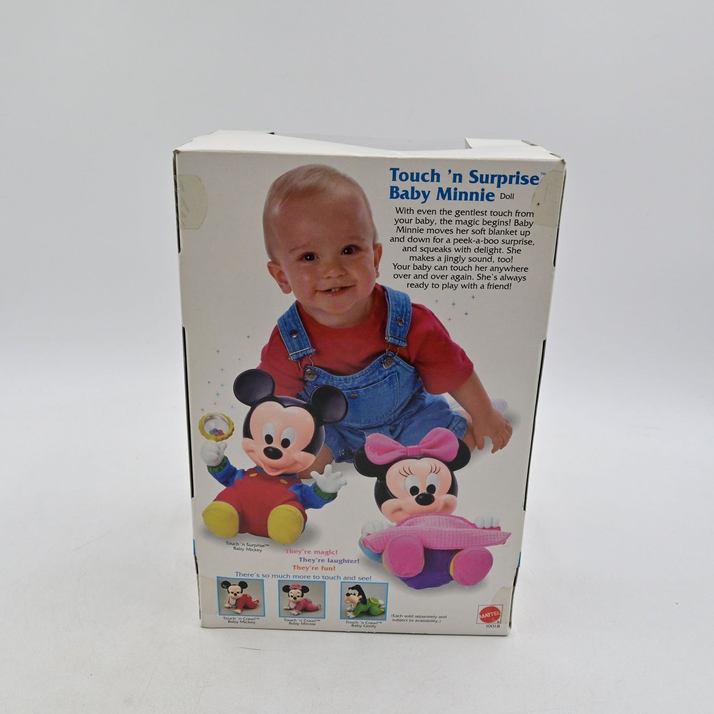 Disney Touch N Surprise Baby Minnie Mouse Mattel Toy Vintage 1997 Sealed