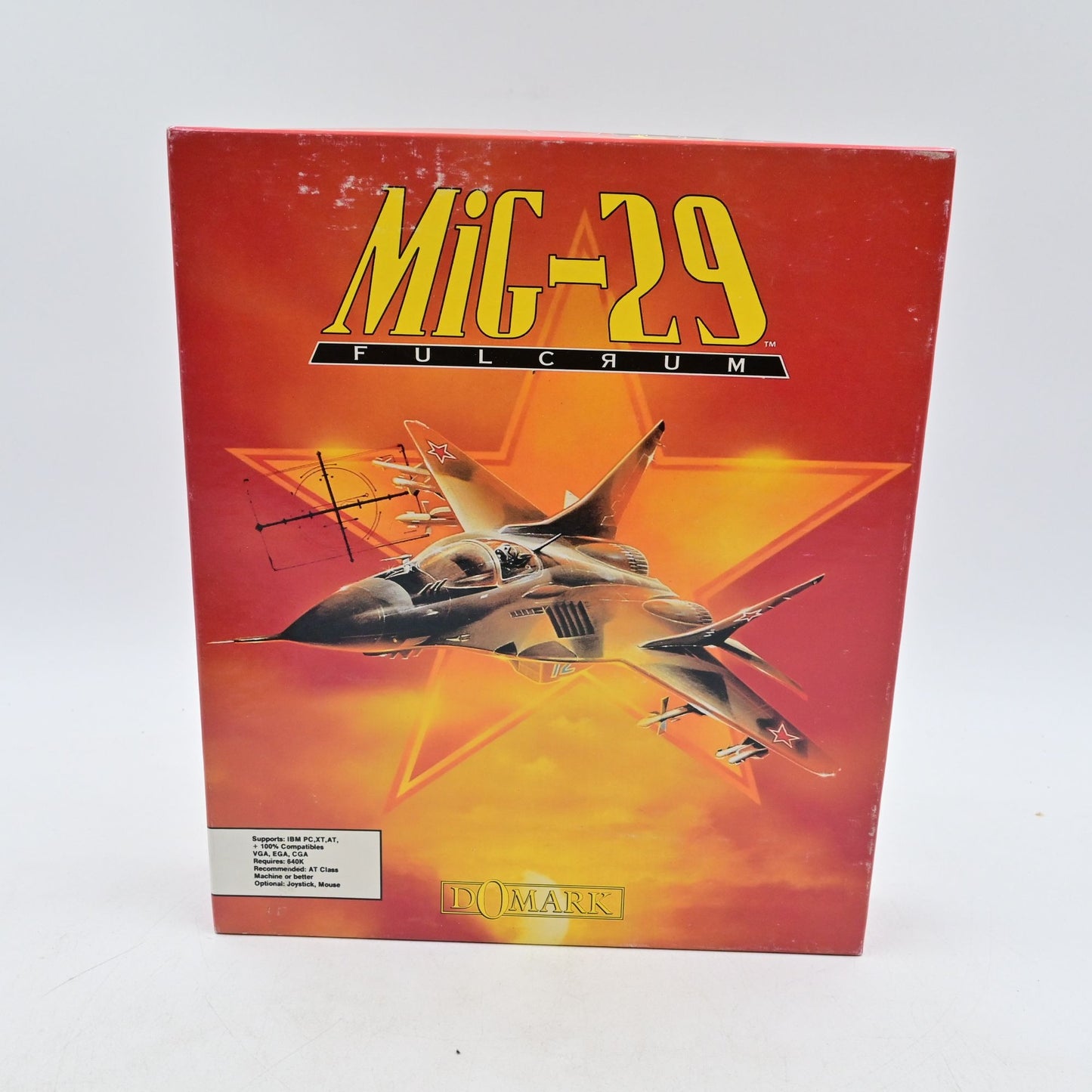 MiG-29 Fulcrum - Big Box Video Game - 3.5" Floppy Disk, 1991 Domark, IBM PC