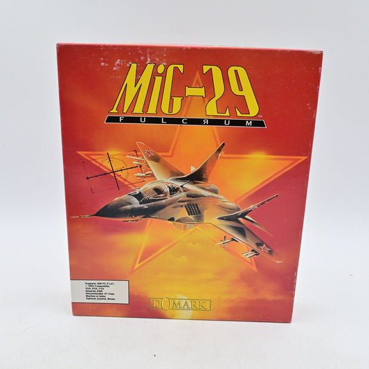 MiG-29 Fulcrum - Big Box Video Game - 3.5" Floppy Disk, 1991 Domark, IBM PC