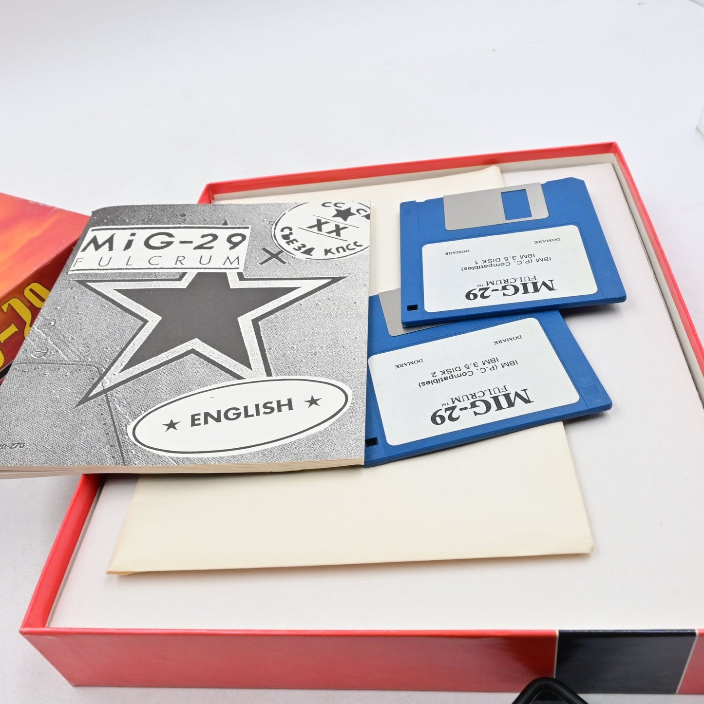 MiG-29 Fulcrum - Big Box Video Game - 3.5" Floppy Disk, 1991 Domark, IBM PC