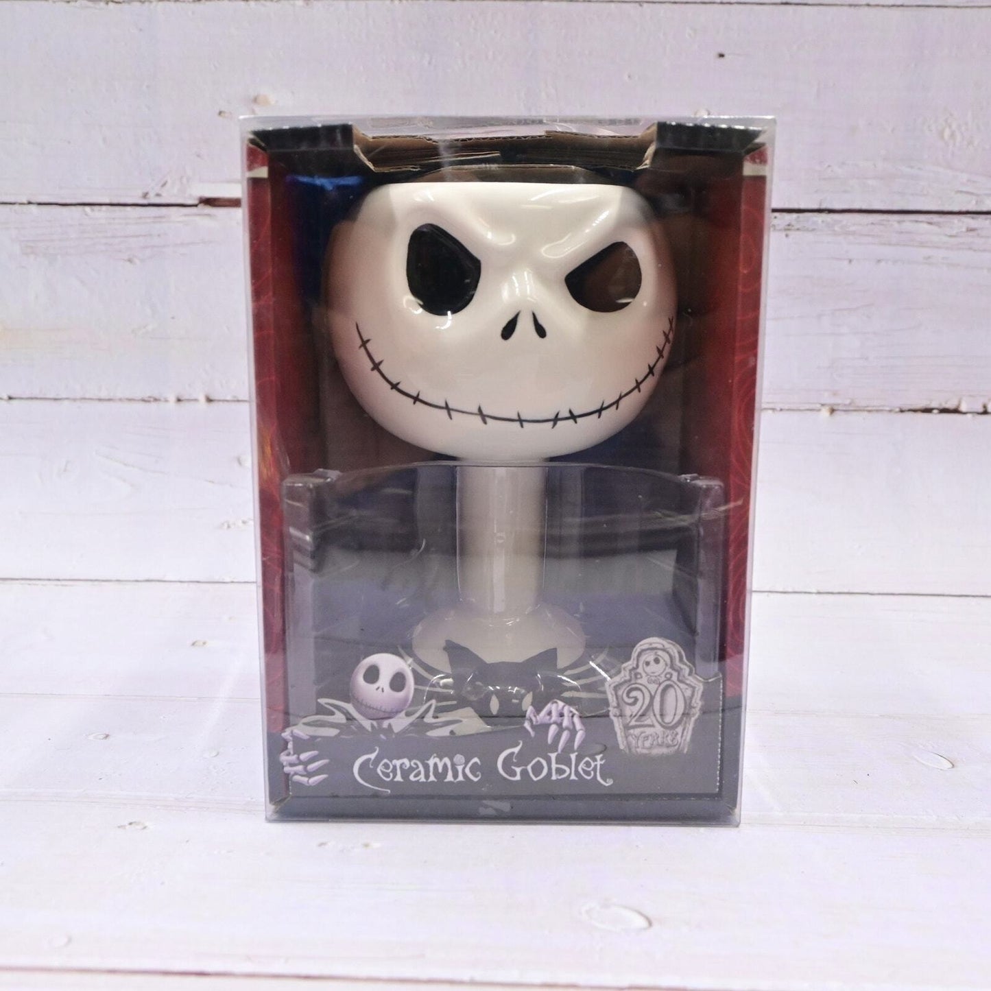 Disney Nightmare Before Christmas Jack Skellington 20 Years Ceramic Goblet