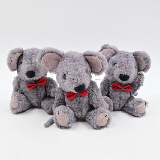 Wang's International Cuddly Critters Blue Gray Plush Mouse Rat Vintage