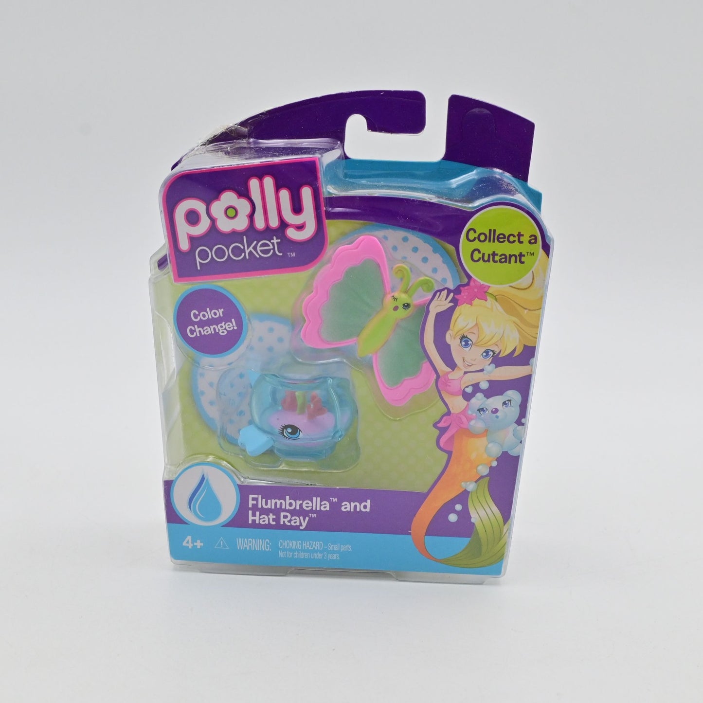 Polly Pocket Flumbrella & Hat Ray Color-Change Figures