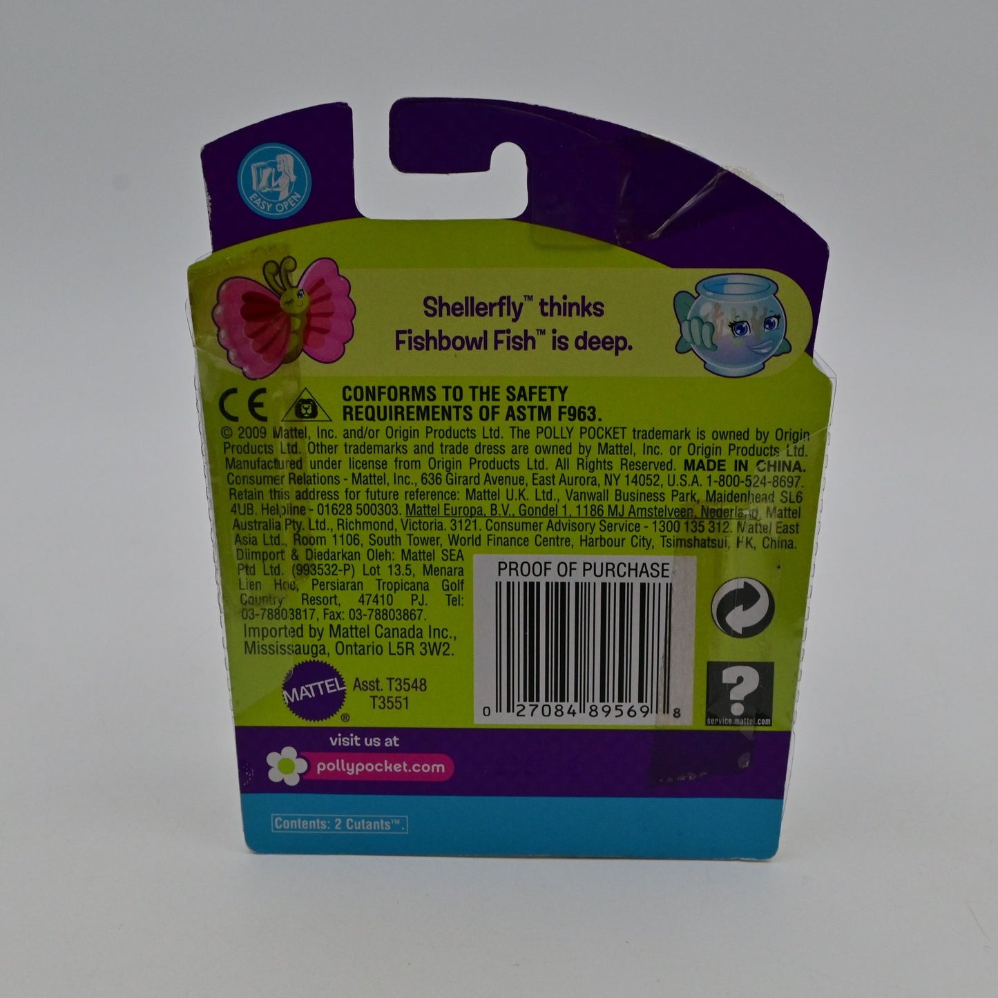 Polly Pocket Flumbrella & Hat Ray Color-Change Figures