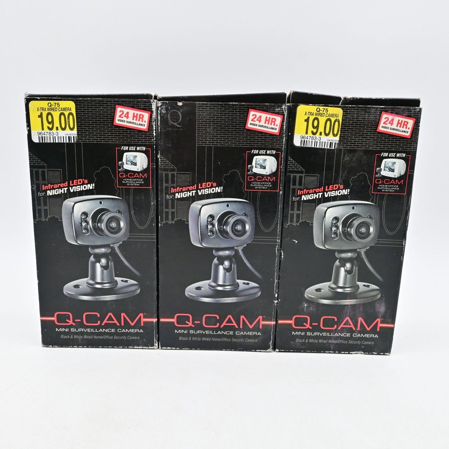 Q-Cam Mini Surveillance Camera Infrared Night Vision Black & White Wired