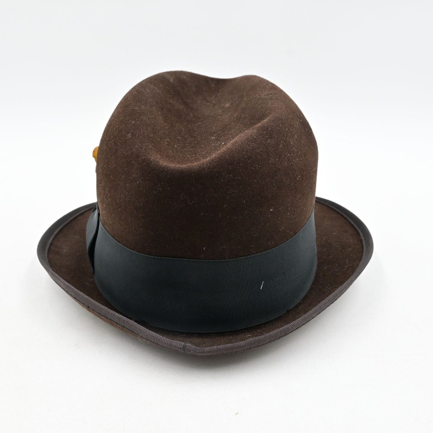 Stetson Saxon Brown Fur Felt Fedora Hat Size 7 1/8