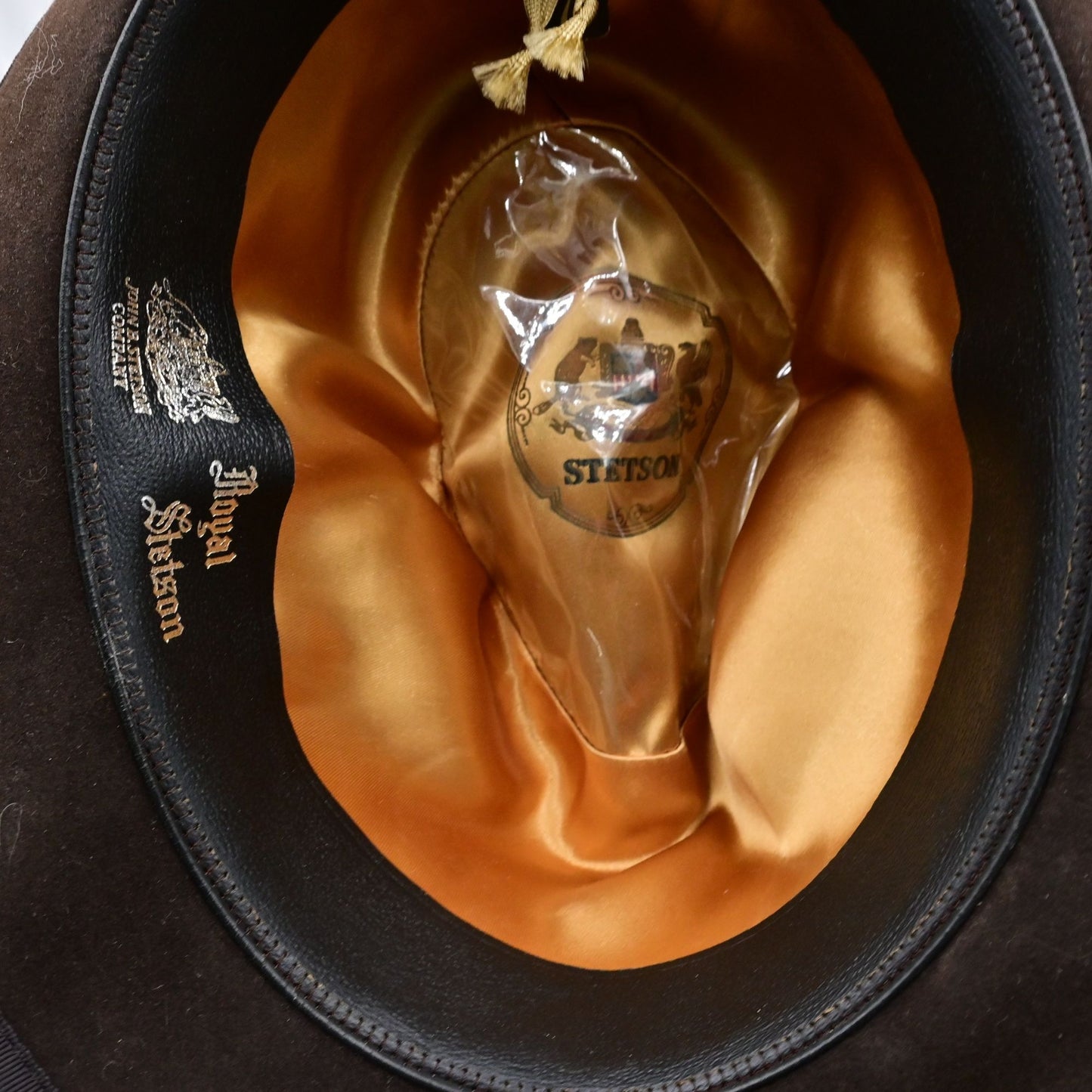 Stetson Saxon Brown Fur Felt Fedora Hat Size 7 1/8