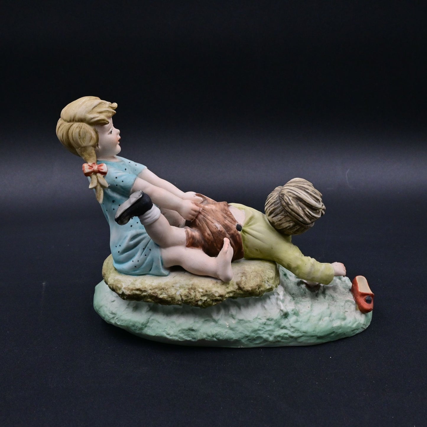 Vintage Lefton Boy Reaching For Red Shoes KW5967 Vintage Figure