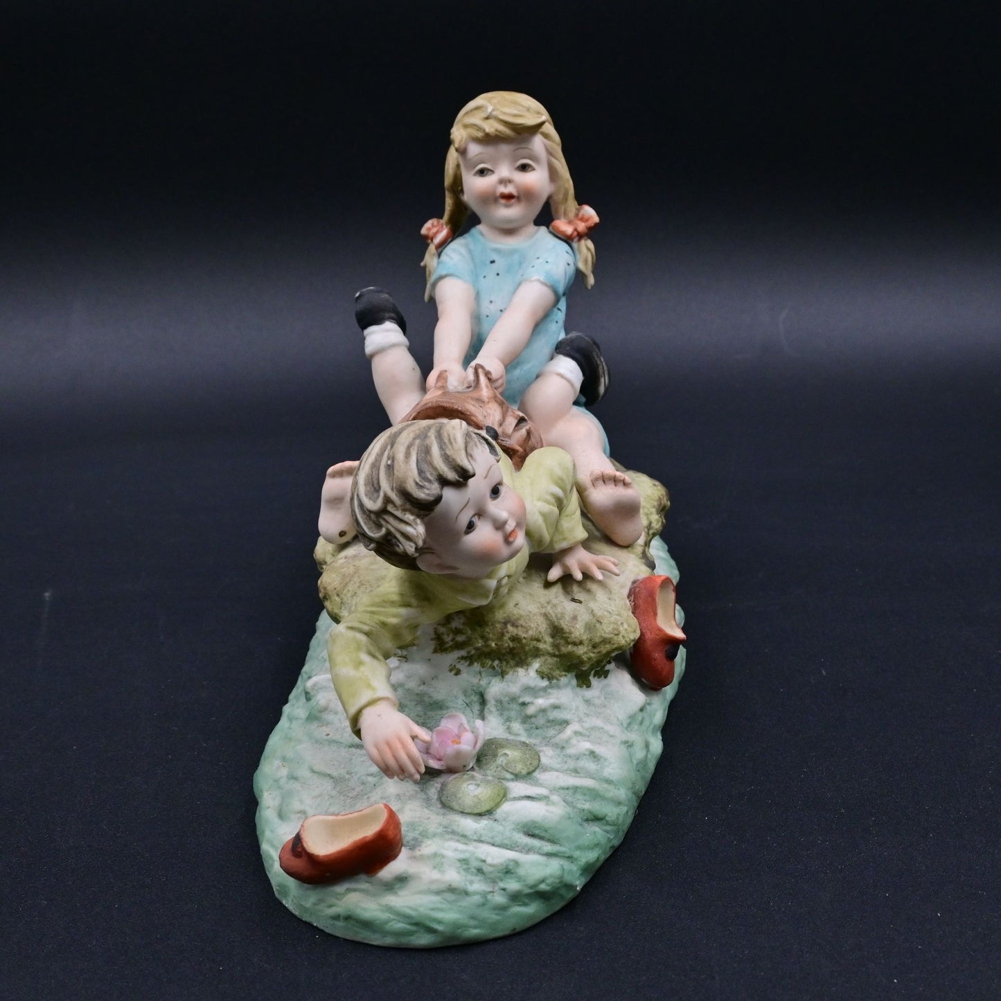 Vintage Lefton Boy Reaching For Red Shoes KW5967 Vintage Figure
