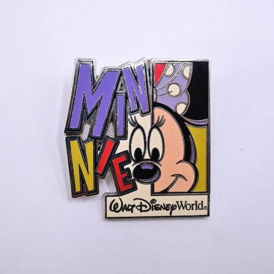 Minnie Mouse Face Walt Disney World Colorful Character OC Pin # 42922