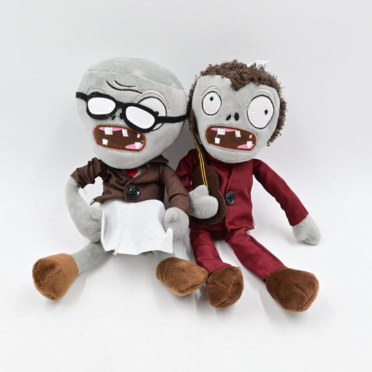 Plants Vs Zombies Plush Zombie Reading Newspaper & Guitar Dancing Zombie