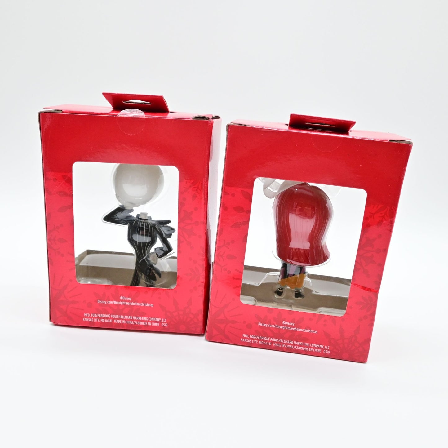 Disney Hallmark Nightmare Before Christmas Jack Skellington & Sally Ornaments Set