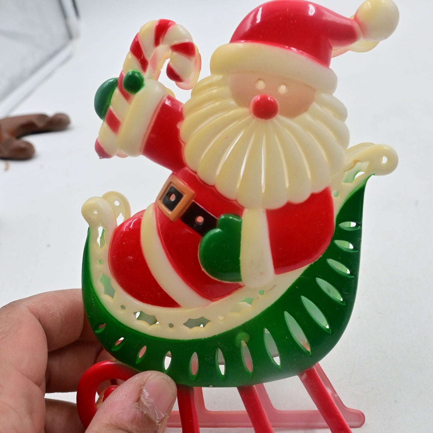 Reindeer and Santa Claus Path Way Stake Lights 10 PC Complete