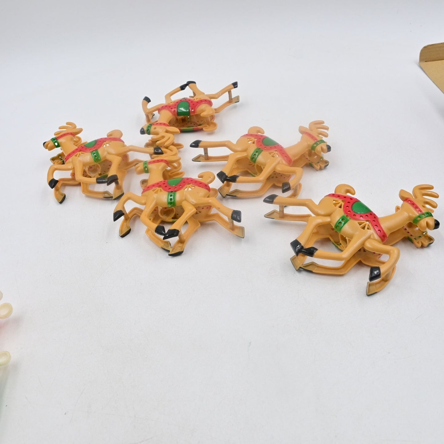 Reindeer and Santa Claus Path Way Stake Lights 10 PC Complete