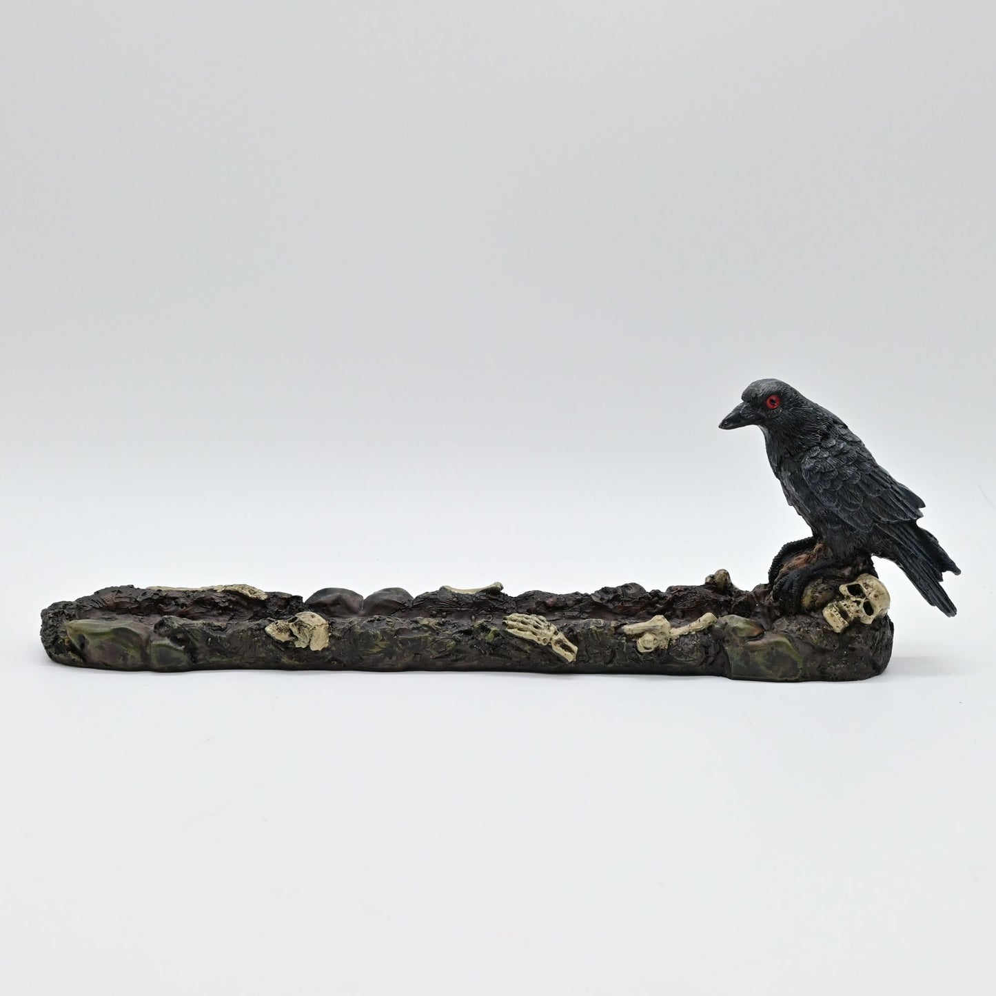 Bellaa Raven Crow Skull Bones Incense Burner or Holder