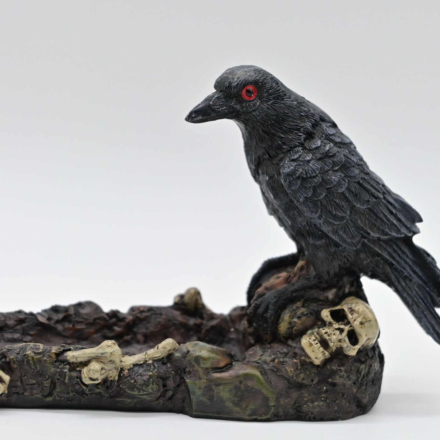 Bellaa Raven Crow Skull Bones Incense Burner or Holder