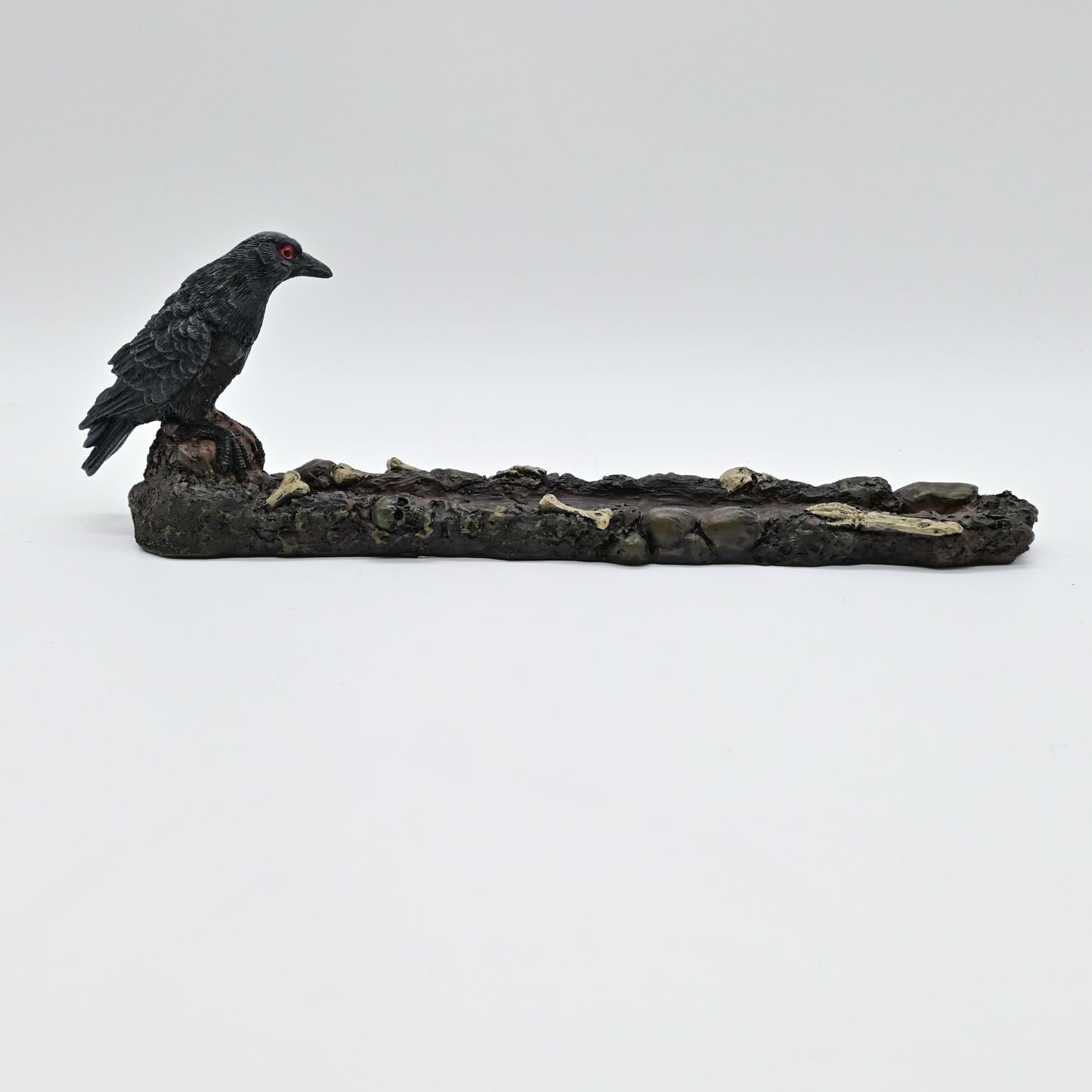 Bellaa Raven Crow Skull Bones Incense Burner or Holder