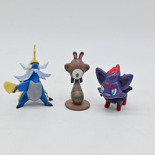 Pokemon PVC Miniature Figures Zorua, Sentret, Samurott Bundle