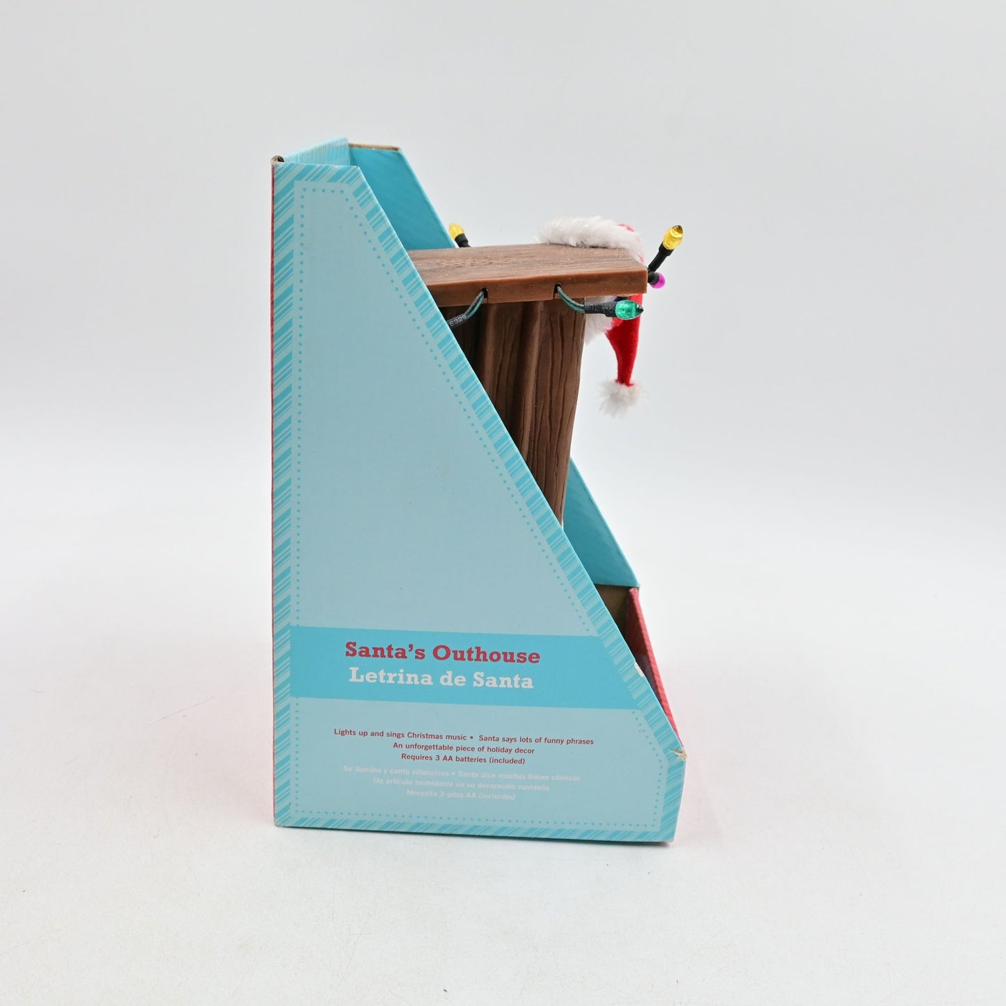 Gemmy Animated Outhouse Bathroom Santa Claus Sounds & Lighted With Original Box