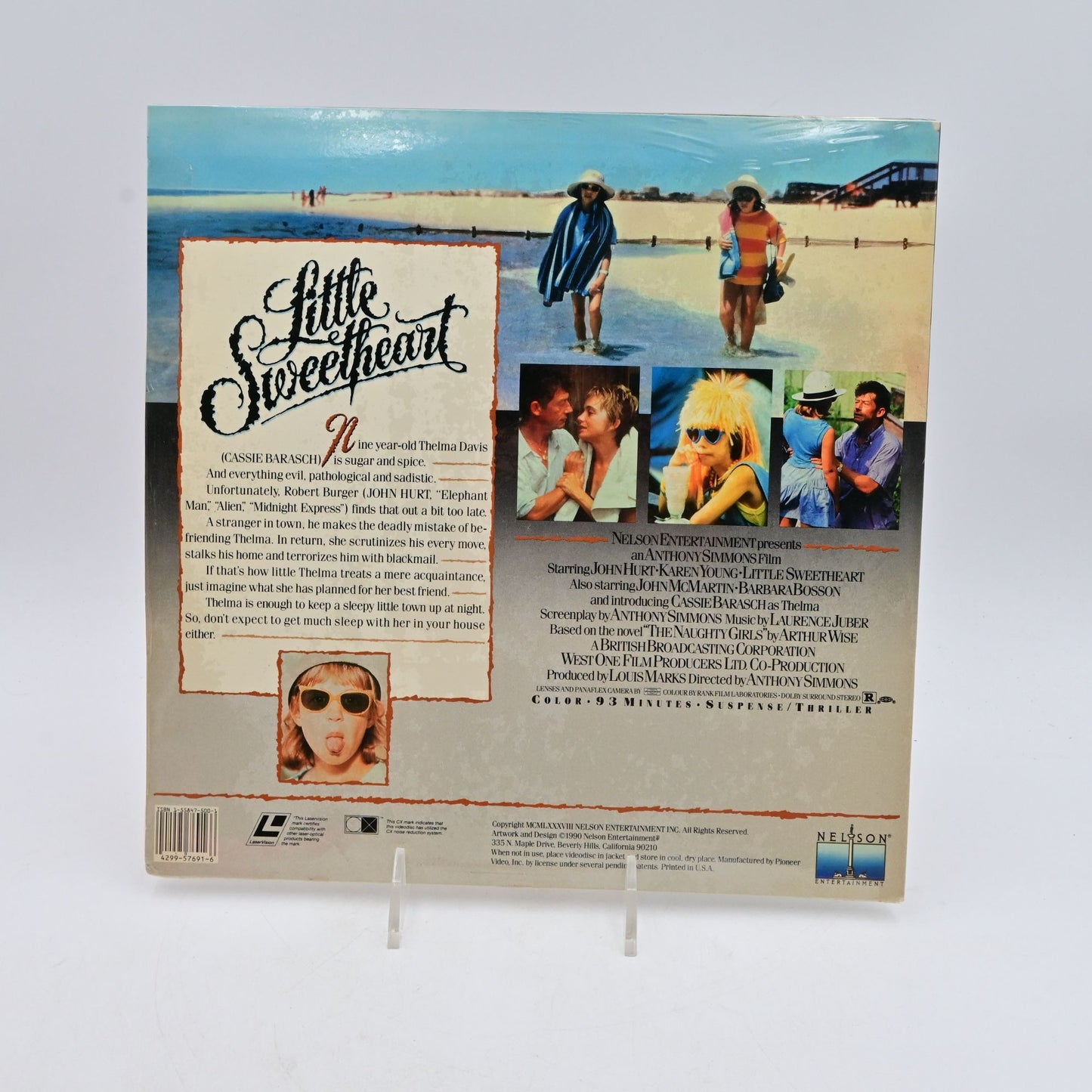 Vintage 1989 Little Sweetheart Laserdisc Movie 1989 John Hurt Karen Young Drama Thriller