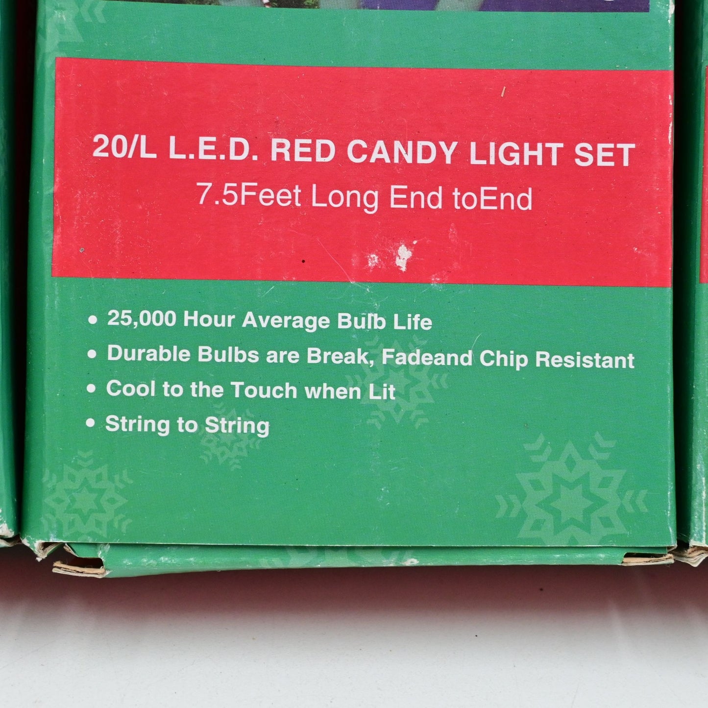 Kurt S Adler Red Candy Light Set LED Bundle Of 3 New Damaged Box