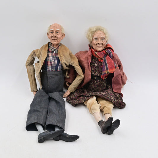 Daddy Long Legs Gracie & Sam Vintage Shelf Sitter Figure Pair Of 2 Damaged