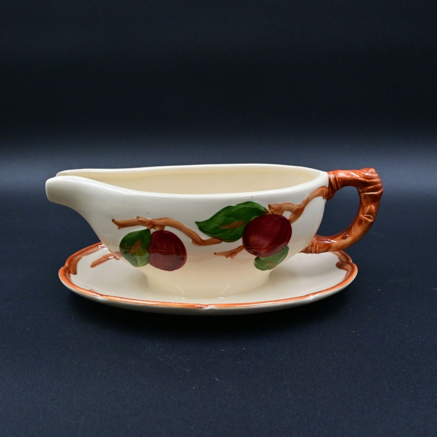 Franciscan Apple Gravy Boat USA Earthenware Vintage