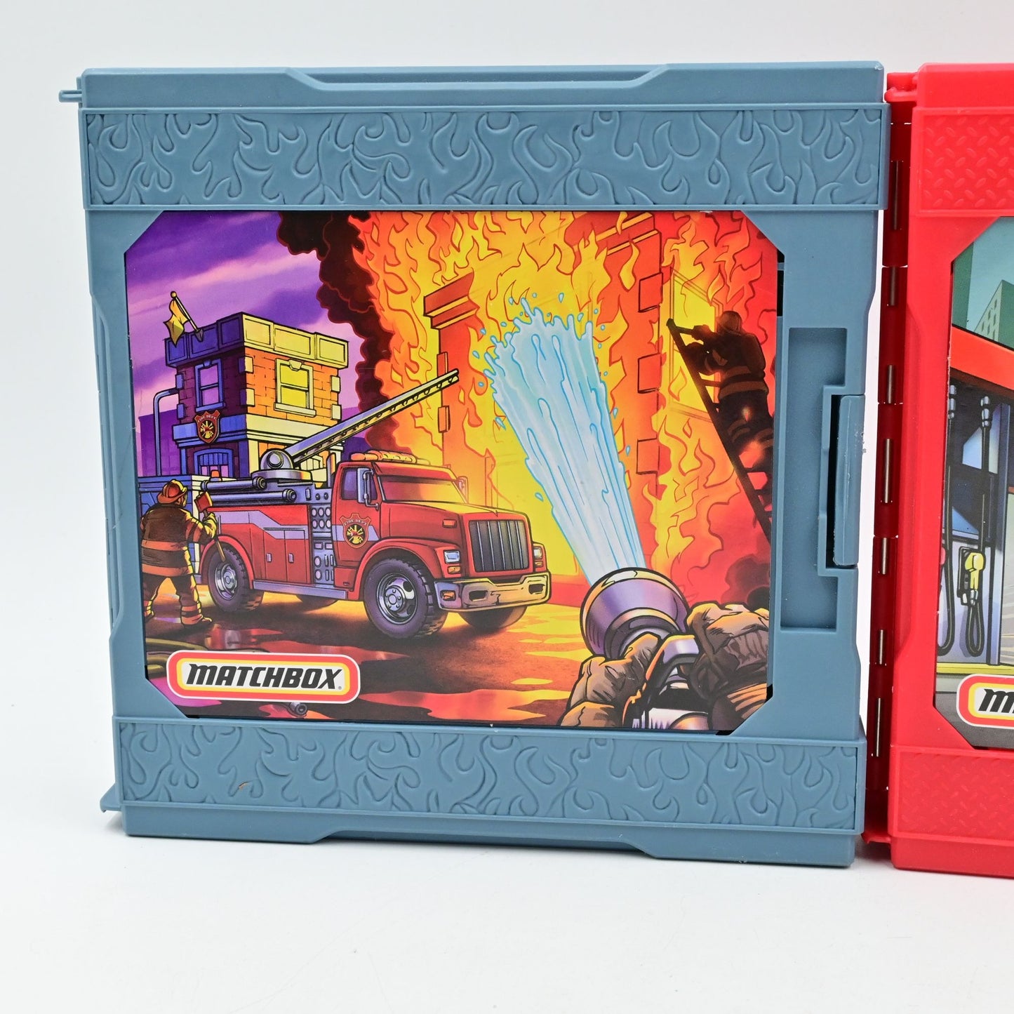 Matchbox Pop-Up Playset Garage Car Wash & Fire Station Bundle Of 2