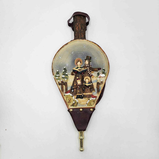 Decorative Bellows Christmas Carolers 18" 3D Fireplace Resin