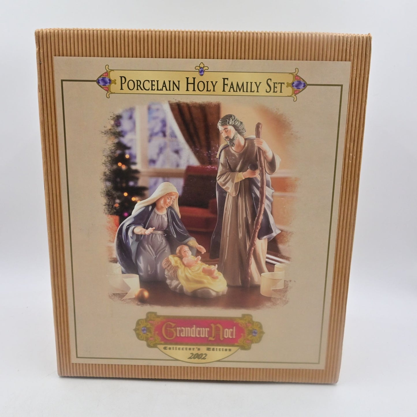 Grandeur Noel 2002 Holy Family Large Porcelain Nativity Set Collector's Edition