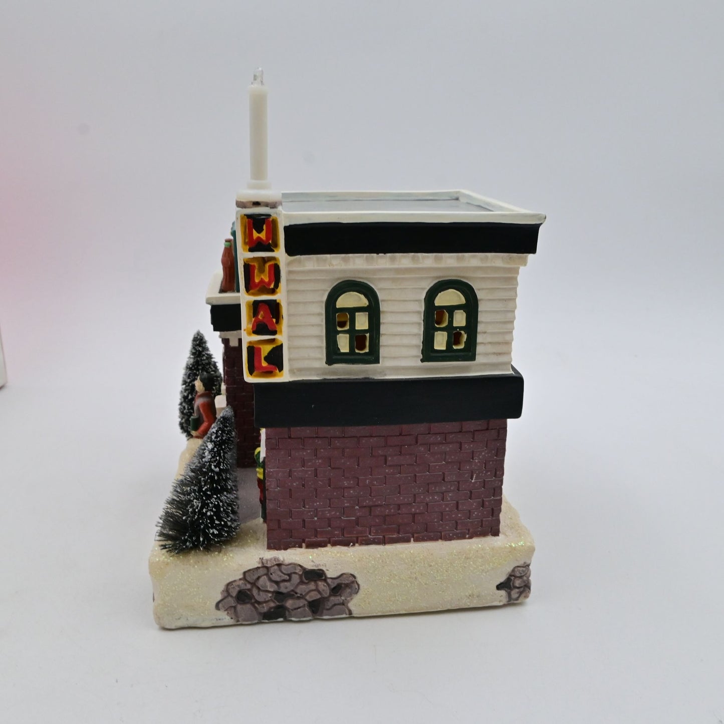 Vintage 2004 Coca-Cola Town Square Collection Soft Rock Radio Station Light-Up Christmas Village