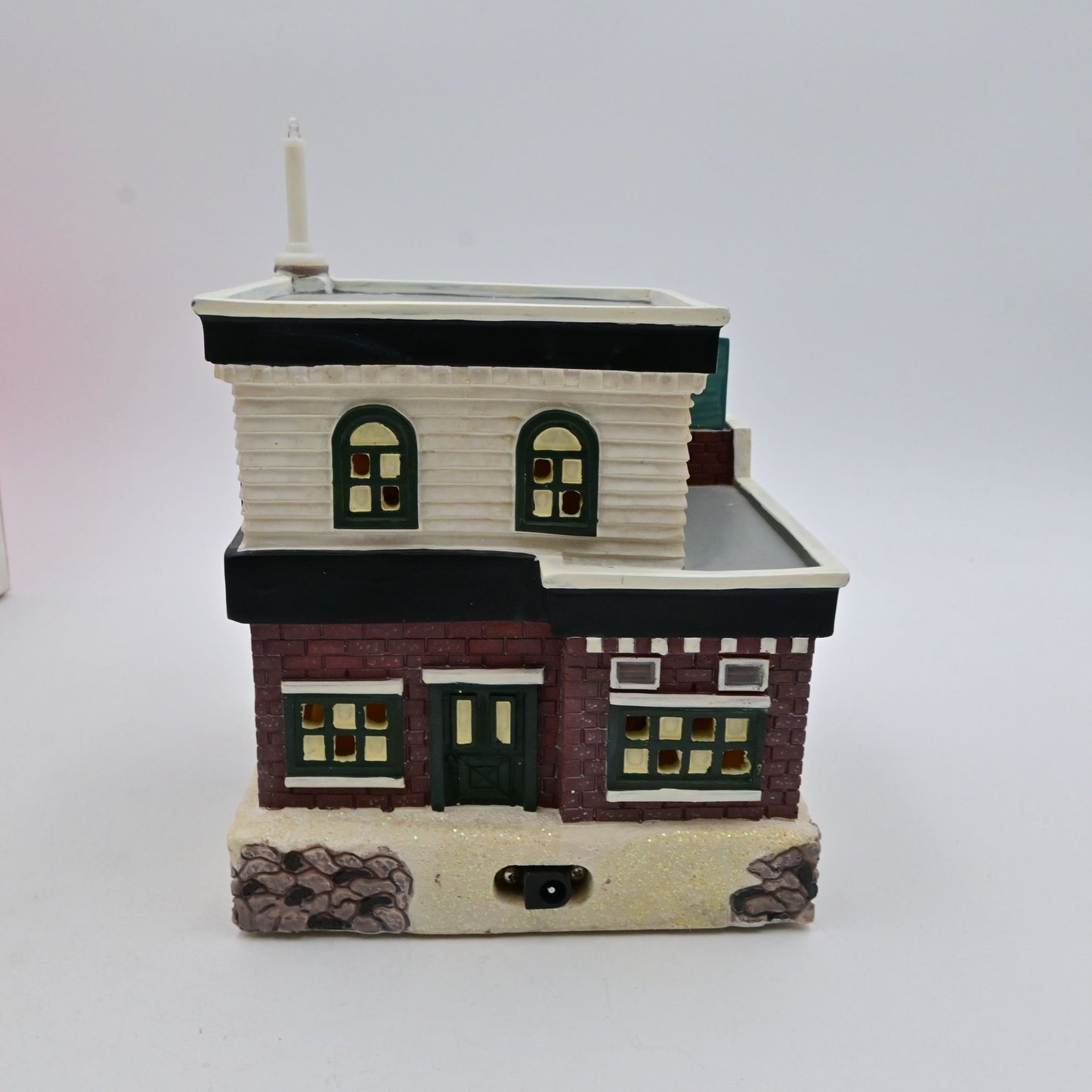 Vintage 2004 Coca-Cola Town Square Collection Soft Rock Radio Station Light-Up Christmas Village