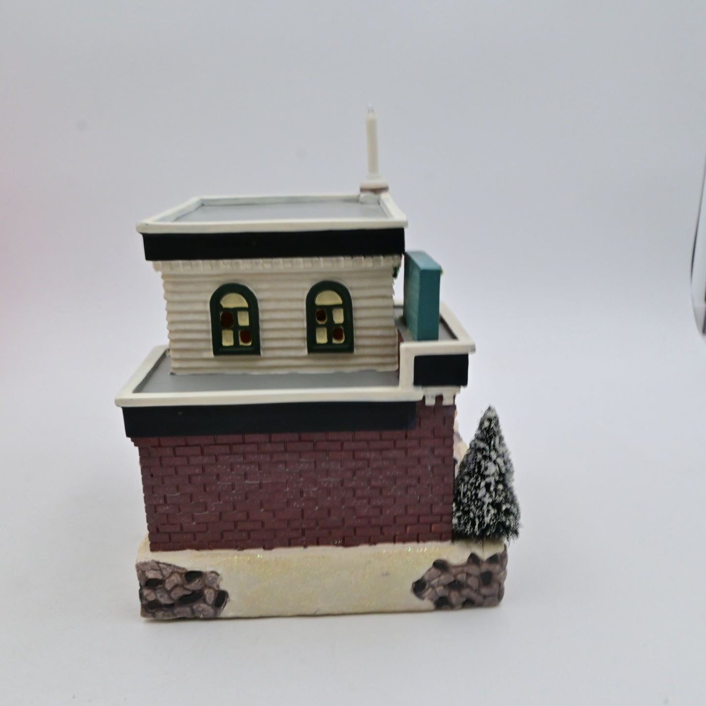 Vintage 2004 Coca-Cola Town Square Collection Soft Rock Radio Station Light-Up Christmas Village